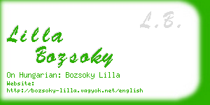 lilla bozsoky business card